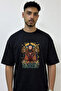 Doctor Strange Scarlet Witch Design Printed Oversize Black T-Shirt