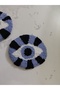 Handmade Evil Eye Coaster – Punch Embroidery Decorative Coaster Evil Eye Bead Punch Coffee Presentation Coaster Needle Coaster Car Accessory - 4