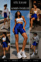 Shorts Leggings Women's Lycra, High Waist Gathering Effect Special Printed Seamless Stretchy - 3