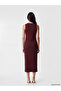 Nevavm Oval Neck Ribbed Bodycon Dress with a Difference - 4
