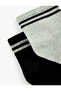 Cotton Striped 2-Piece Sock Set - 3