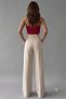 Women's Pleated Fabric Trousers - 2