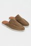 Letty Rome Beige Suede Leather Flat Sole Women's Loafer Slippers - 4