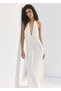 Drape halter yaka elbise - 8