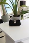 Women's Black Lock Detailed Chain Case Evening Dress Bag - 3