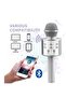Wireless Bluetooth Karaoke Microphone,Rechargeable Kids Microphone Karaoke Machine - Best Gifts for Kids Adults (Silver) - 3
