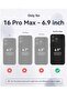 16 Pro Max Phone Case, Silicone Upgraded [Camera Protection], [Compatible with MagSafe], Anti-Scratch Microfiber Lining Inside with 2 Screen Protectors – Midnight Blue - 2