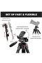 KP-2264 Professional Aluminium Tripod Monopod for All DSLR Cameras (Black) - 3