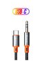 CA-900 USB-C to 3.5mm AUX Mini Jack Cable - 1.8M (Black)