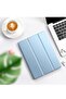 Smart Folio Soft TPU Protective Case Cover with Apple Pencil Holder for iPad 8th/7th Gen - Sky Blue - 2