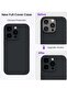 Compatible with iPhone 15 Pro Max Case Shockproof with 2pcs Screen Protectors - Black - 3