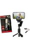 Gimbal Stabilizer Tripod for smartphones with light handheld or portable 360° rotation with face tracker and wireless remote control compatible with iPhone and Android - 2