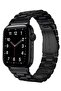 Stainless Steel Strap for Apple Watch Ultra/Series 1-10 (49mm-42mm) - Black Metal Replacement Band