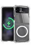 Samsung Galaxy Z Flip 4 Magsafe Clear Case, Magnetic, Wireless Charger Support, Transparent, Shockproof - 2