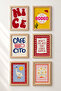 6 Piece Wooden Framed Painting Framed Poster Artistic Modern Wall Decor (Six01)