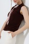 Women's Sandy Scarf Detailed Sleeveless Blouse - 7