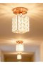 Modern Crystal Chandelier, Mini Square Lampshade with 48 Square Crystal Pieces