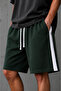 Men's Lycra Combed Cotton Striped Detail Shorts - 3