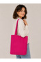 Women's Pink Zippered Hand and Shoulder Bag Fabric Tote Bag Special Tailored Creation - 5