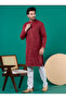 Mens Thread & Sequins Work Cotton Kurta Set - 6