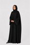 Florina Abaya – 3-in-1 Open-Front Hand-Stitched Floral Abaya with Inner Dress & Matching Hijab - 3
