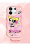 Redmi Note 13 Pro 5g Compatible Case with Camera Protection Pink Silicone Couple Phone Case Powerpuff Pattern - 2