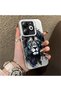Infinix Hot 40I Compatible Silicone Edge Hard Back Case Couple Phone Case with Lion Pattern - 3