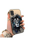 Samsung Galaxy A31 Compatible Silicone Edge Hard Back Case Couple Phone Case with Lion Pattern