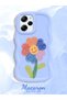 Poco X5 Pro 5g Compatible Case Camera Protector Blue Silicone Couple Phone Case Floral Pattern - 2
