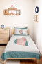 Geometric Bohomian Mint Young Room Single Pique Set - Powder Pastel 160X220 cm Bedspread - 6