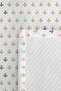 Marine White Young Room Single Pique Set-Pastel Anchor Motif 160X220 cm Quilted Bedspread - 7