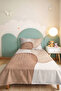 Beige Geometric Modern Young Room Single Pique Set-Ecru Mink 160X220 cm Quilted Bedspread - 6