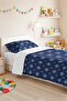 طقم سرير مفرد باللون الأزرق الداكن من Marine Young Room - غطاء سرير مبطن باللون الأبيض مقاس 160x220 سم - 2