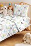 Cute Panda Moon Yellow Children's Room Single Pique Set-Pastel Pink Mint 160X220 cm Bedspread - 2