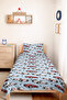 Blue Car Modern Boy's Pique Set-Red Racing Patterned Baby Room Bedspread-160X220 cm - 8