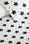 Black Star Children's Room Single Pique Set - Minimal Modern 160X220 cm Quilted Bedspread - 3