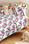 Penguin Pink Children's Room Single Pique Set-Modern Black and White 160X220Cm Quilted Bedspread - 2