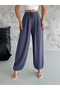 Women's Flexible Fabric Shalwar Pants with Elastic Waist - 7