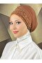 Yellow Beaded Detailed Draped Bonnet Shawl - 3