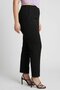 Women Regular Fit Solid Straight Leg Pants, Black - 2