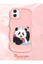 Samsung Galaxy A05 Compatible Case Camera Protector Pink Silicone Couple Phone Case Panda Pattern - 2