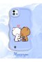 Realme C20 Compatible Case Camera Protector Blue Silicone Couple Phone Case Cute Pattern - 2
