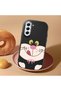 Samsung Galaxy S21 Fe Compatible Case Camera Protective Black Silicone Couple Phone Case Cute Patterned - 2