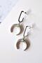 Aurora Hilal Sallantılı Silver Color Steel Earrings - 4