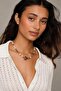 Natural Stone Bead Necklace with Mussel Detail