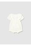 Baby Girl Knitted Short Jumpsuit T-Shirt Set White 1637 - 4