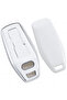 Audi Compatible A3, A4, A5, A6, A8, E-Tron, Q3, Q4, Q5, Q7, Q8, S5, S6, E-Tron, Gt Silver Edge Tpu Key Case Cover (White) - 7