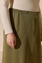 Khaki Belted Skirt with Epaulettes and Koza Logo Detail - 4