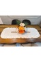 Cream Ruffled Embroidered Luxury Runner (140 X 50 cm) - 2