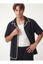 Stitched Detailed Shirt Shorts Set - 5